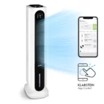 Klarstein Polar Tower Smart, ventilator, hladilnik zraka, 7 L, 85 W, daljinski upravljalnik, 5 x hladilni boks