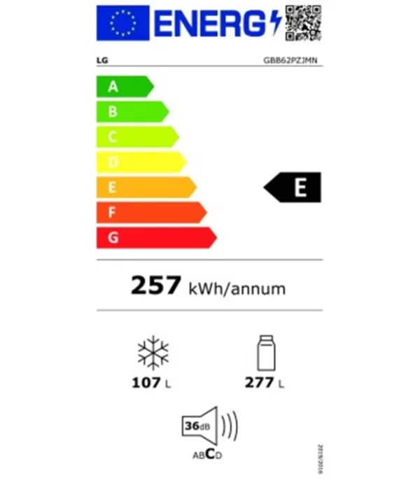 LG GBB62PZJMN hladilnik z zamrzovalnikom spodaj - Image 3
