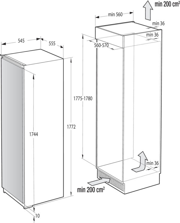 Gorenje FNI5182A1 vgradna zamrzovalna omara - Image 2
