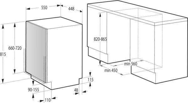 Gorenje GV520E15 vgradni pomivalni stroj - Image 3