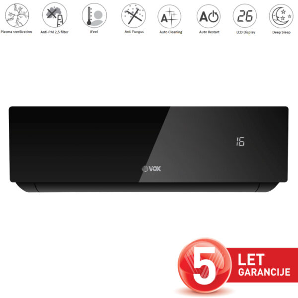 VOX klima naprava IJP18-PCPMWB + MONTAŽA [WiFi, Plasma Ster., Anti-PM 2.5, black]