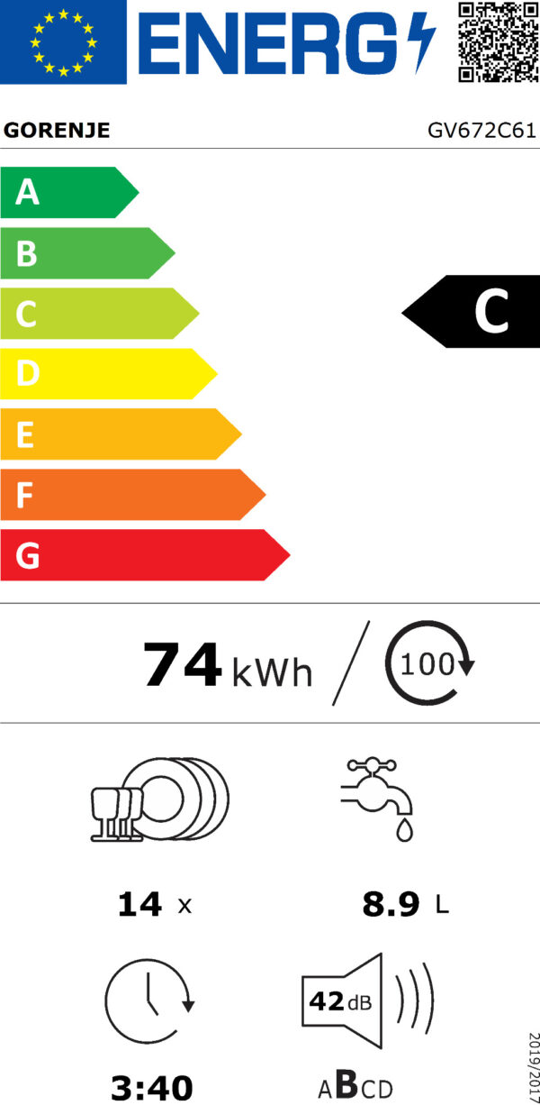 Gorenje GV672C61 UltraClean vgradni pomivalni stroj - Image 3