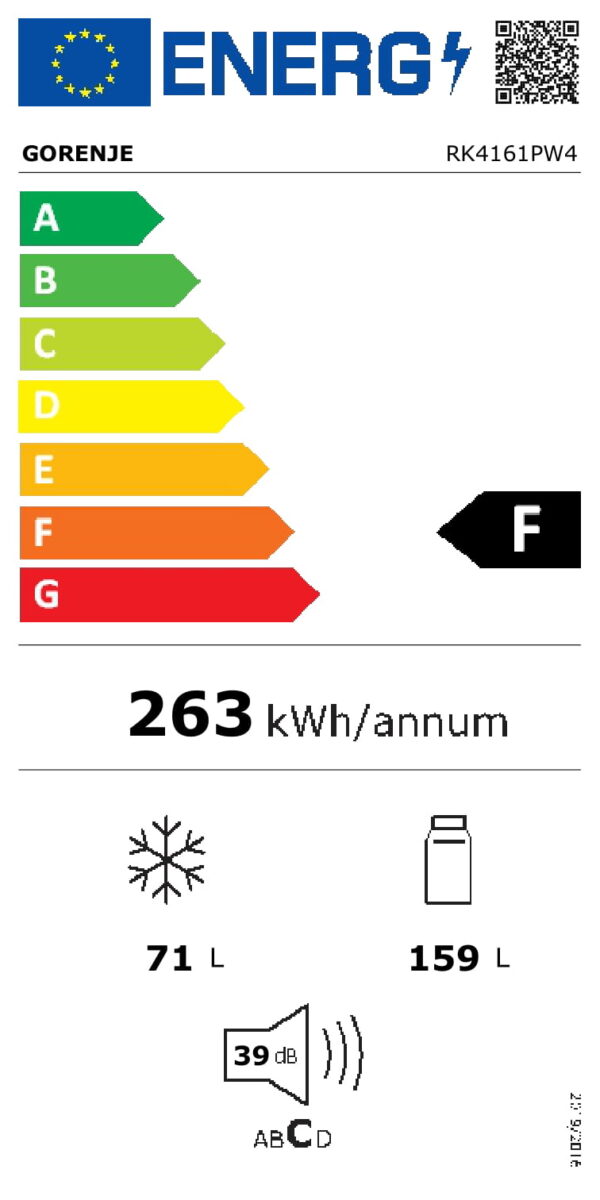 Gorenje RK4161PW4 prostostoječi kombinirani hladilnik - Image 3