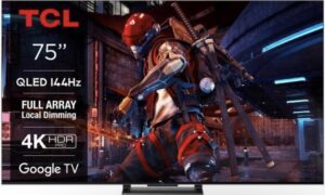 TCL 75C745 QLED TV 4K-UHD, Google TV, 144Hz, HDR PRO 1000, Dolby Atmos, Game master 240Hz - Image 2