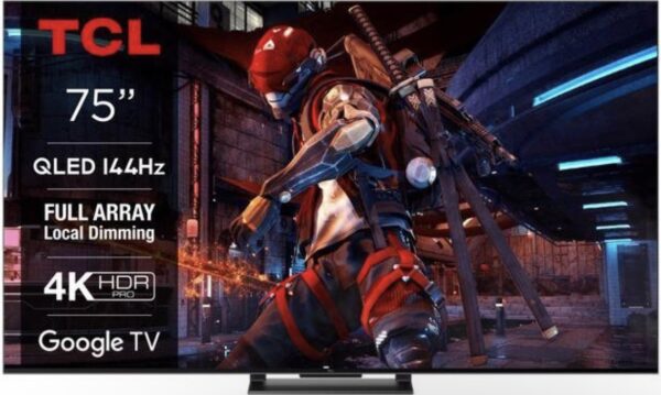 TCL 75C745 QLED TV 4K-UHD, Google TV, 144Hz, HDR PRO 1000, Dolby Atmos, Game master 240Hz - Image 2