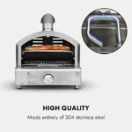 Klarstein Pizzaiolo Neo, plinska peč za pico, vključno s kamnom za pico, termometrom, nerjaveče jeklo - Image 3