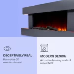 Klarstein Studio Light & Fire 1 Smart, kamin, 1000/2000W, MDF, WiFi Control - Image 4