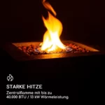 Blumfeldt Isaris plinsko kurišče s pokrovom 40.000 BTU/13kW iz nerjavečega jekla - Image 3