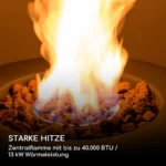 Blumfeldt Vitina plinsko kurišče s pokrovom 40.000 BTU/13kW iz nerjavečega jekla - Image 3
