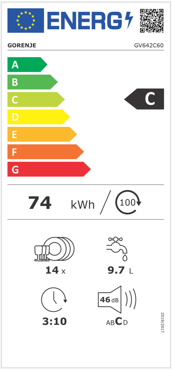 Gorenje GV642C60 vgradni pomivalni stroj, TotalDry, avtomatsko odpiranje vrat - Image 4