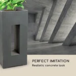 Blumfeldt Airflor, korito za rože, 45 x 100 x 27 cm, steklolaminat, za zunanje/notranje prostore, temno siva barva - Image 7