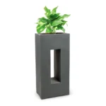 Blumfeldt Airflor, korito za rože, 45 x 100 x 27 cm, steklolaminat, za zunanje/notranje prostore, temno siva barva