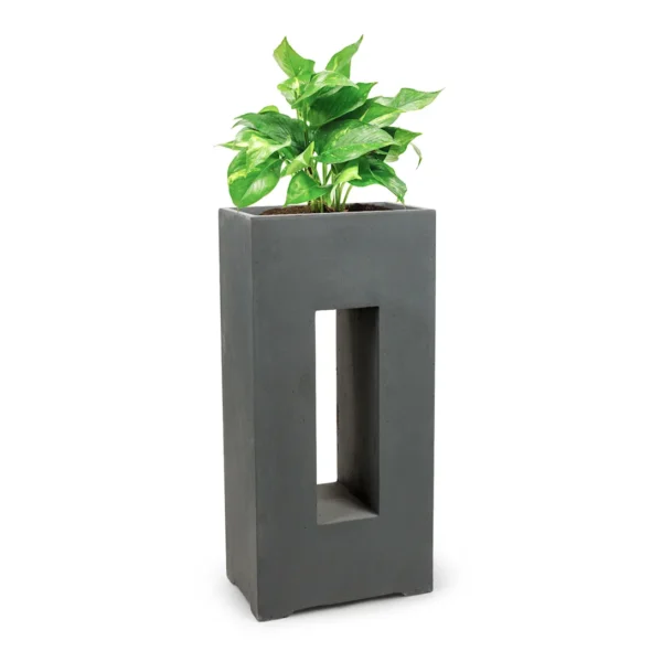 Blumfeldt Airflor, korito za rože, 45 x 100 x 27 cm, steklolaminat, za zunanje/notranje prostore, temno siva barva