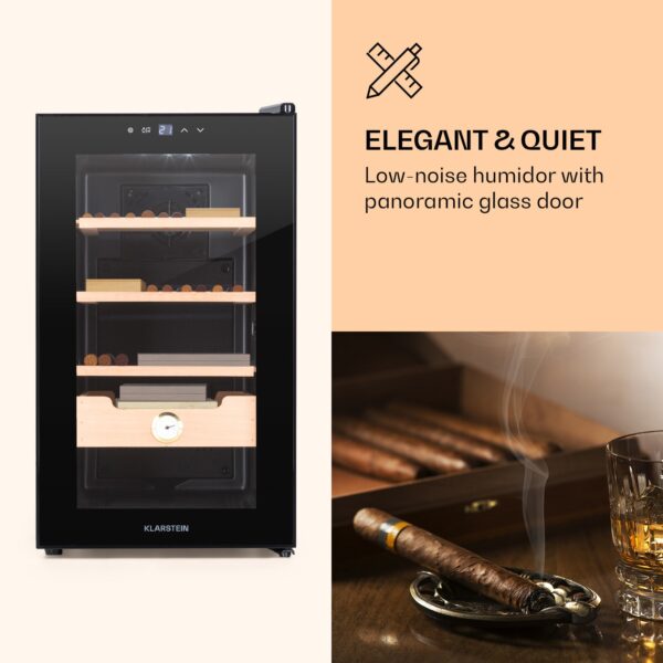 Klarstein El Presidente 48 Humidor za cigare, Črna - Image 2
