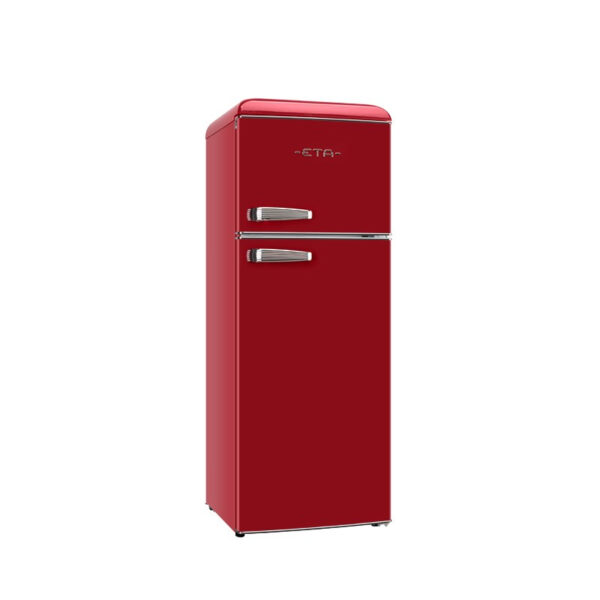 ETA Retro kombinirani hladilnik Storio [E, V: 148cm, H: 170L, Z: 45L, rdeč]