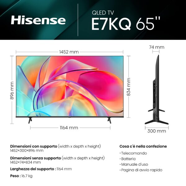 HISENSE QLED TV UHD 65E77KQ - Image 3