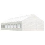 Paviljon s streho bel 15,61x5,88x3,75 m polietilen z bočnimi stenami