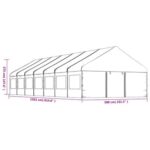 Paviljon s streho bel 15,61x5,88x3,75 m polietilen z bočnimi stenami - Image 8