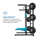 Capital Sports Amazor H Basic, stojalo, Safety Spotter, J Cups, Monkey bar, jeklo, masivno - Image 5