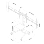 Univerzalno stojalo za dva televizorja 42"-70" HS-M2000 - Image 3