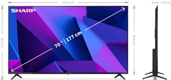 Sharp 70FN2EA 4K ULTRA HD ANDROID TV - Image 4