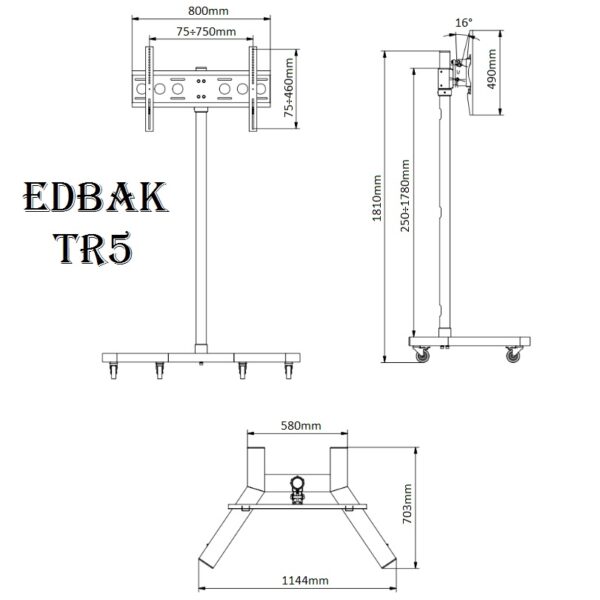 TV stojalo EDBAK TR5 - Image 6