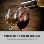 Klarstein Shiraz, vinska omara, 42 l, nadzorna plošča na dotik, 131 W, 5 - 18 °C, črna - Image 3
