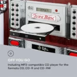 Auna Graceland DAB, džuboks, BT, CD, vinil, DAB+/FM, USB, SD, AUX vhod, LED luč - Image 4