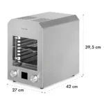 Klarstein Hannibal, visokotemperaturni žar, za notranjo uporabo, 2200 W, 850 °C, nerjaveče jeklo, srebrn - Image 9