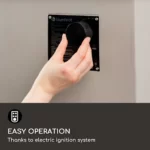 Blumfeldt Prati, plinsko ognjišče, 13 kW, električni vžig, vulkanski kamni - Image 3