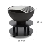 Blumfeldt Savage 2.0, okroglo ognjišče z žarom, Ø: 60 cm, stabilni podstavek, prostor za drva - Image 7