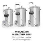 Klarstein Brauheld Pro, kotel za varjenje - slajenje, 3300 W, 70 l, 30 - 100 ° C, obtočna črpalka, nerjaveče jeklo - Image 9