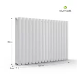 Blumfeldt Tallheo, 100 x 60, radiator, cevasti radiator, 1445 W, topla voda, 1/2 - Image 2