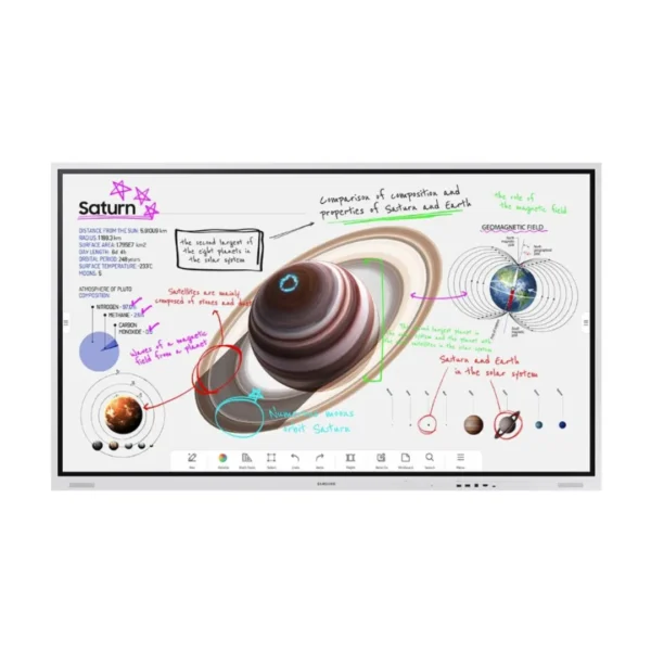SAMSUNG interaktivni zaslon FLIP WM85B (LH85WMBWLGCXEN), IR Touch, HDMI Out, USB-C