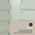 blumfeldt High Grow Straight, visoka greda, 180 x 60 x 90 cm, 970 l, jeklo, pocinkano, srebrna barva - Image 6