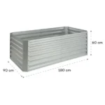 blumfeldt High Grow Straight, visoka greda, 180 x 60 x 90 cm, 970 l, jeklo, pocinkano, srebrna barva - Image 8