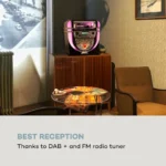 Auna Graceland Mini, Jukebox, CD-predvajalnik, predvajalnik plošč, radijski sprejemnik DAB+/FM, LED - Image 2