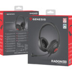 GENESIS RADON 800 gaming naglavne slušalke, 2v1, 7.1 STEREO zvok, snemljiv mikrofon, ultra lahke, LED osvetlitev, dodatne ušesne blazinice, + torbica, črne - Image 2