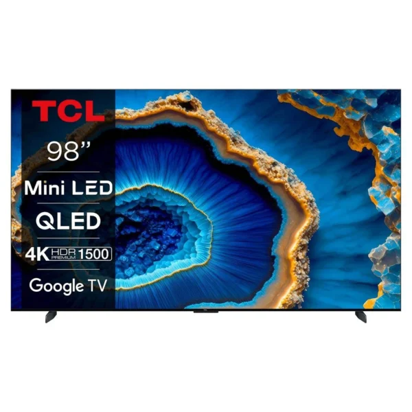 TCL 98C805 Mini LED QLED, 248cm (98″), Google TV, 4K HDR Premium 1300, 144Hz Motion Clarity Pro, Doly Atmos, Google Assistant, Alexa