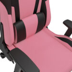 GENESIS NITRO 720 gaming stol, ergonomski, nastavljiva višina / naklon, 3D nasloni za roke, kolesa CareGlide™, roza črn - Image 3