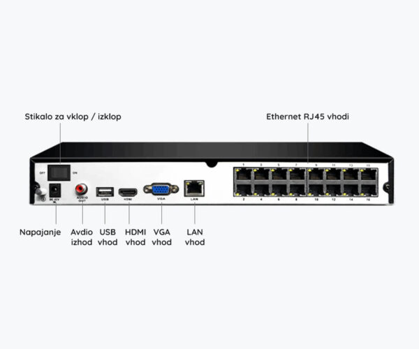 Reolink RLK16-1200B8-A varnostni komplet, 1x NVR snemalna enota (4TB) + 8x IP kamere B1200, zaznavanje gibanja, 4K Ultra HD+, IR LED, dvosmerna komunikacija, aplikacija, IP66 - Image 2