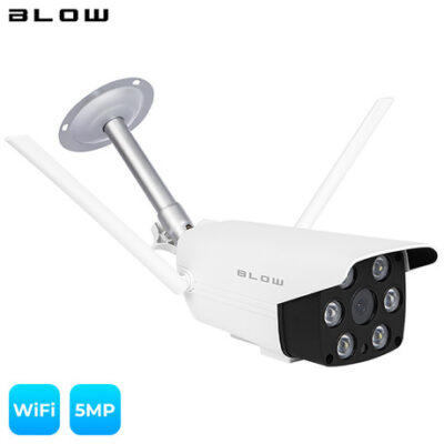 IP Kamera BLOW H-425, zunanja, WiFi, 5MP Super HD, IR nočno snemanje, senzor gibanja, aplikacija, bela