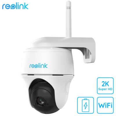 Kamera Reolink ARGUS PT 2K DUAL, 4MP Super HD, WiFi, zaznavanje oseb / vozil, 16x digitalni zoom, IR nočno snemanje, brezžična, baterija, vrtljiva, aplikacija, bela