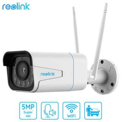 Kamera Reolink RLC-511WA, WiFi, AI, 5MP Super HD, 5x Optični Zoom, nočno snemanje, senzor gibanja, mikrofon, IP66, upravljanje na daljavo