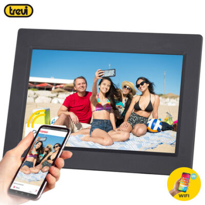 TREVI DPL2235 Digitalni foto okvir, 10.1” zaslon na dotik, WiFi Smart, 8GB + reža za MicroSD, aplikacija Frameo, črne barve