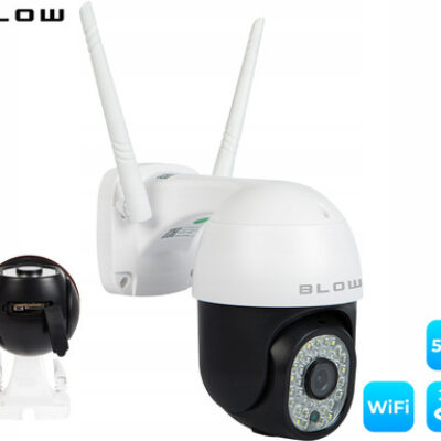 IP kamera BLOW H-335, WiFi, Super HD 3MP, vrtenje, nagibanje, IR nočno snemanje, senzor gibanja, aplikacija, bela