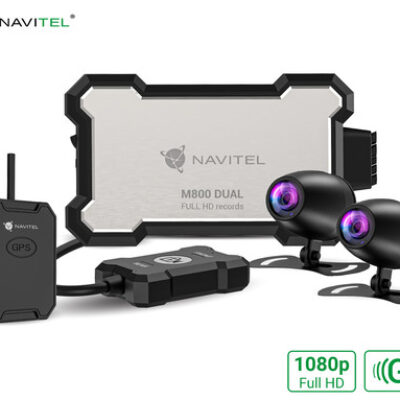 NAVITEL M800 DUAL avto moto kamera, Full HD, SONY senzor, G-senzor, GPS, WiFi, aplikacija, darilni bon, za motor / ATV / motorne sani, 2x kamera, IP67