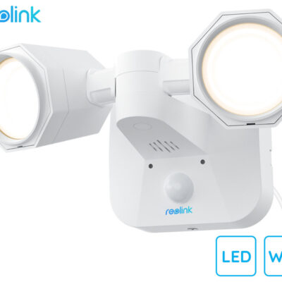 Reolink Floodlight WiFi LED reflektor, pametni, 2000 lumnov, 4200K, WiFi, vrtenje in nagibanje, senzor gibanja, 3 načini osvetlitve, IP65 vodoodpornost, bel