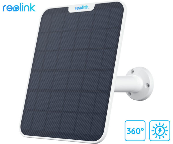 Reolink SOLARNI PANEL 2, 6W, solarno napajanje kamer serije Argus / Go / Duo / TrackMix, 4m kabel, USB Type-C, bel