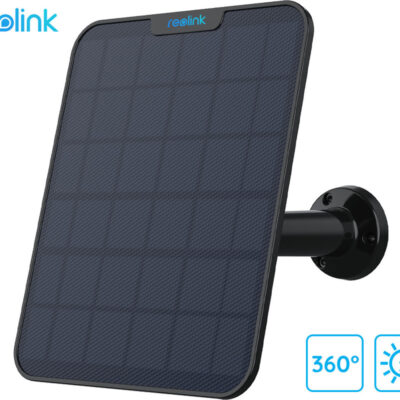 Reolink SOLARNI PANEL 2, 6W, solarno napajanje kamer serije Argus / Go / Duo / TrackMix, 4m kabel, USB Type-C, črn